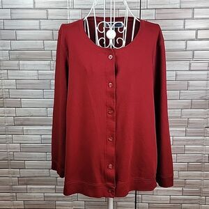 Karen Scott sweatshirt cardigan Size L